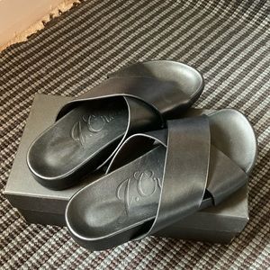 J.Crew Black Criss Strap Marlow Sandals Size 6